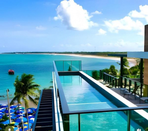 Flat pé na areia na praia de Porto de Galinhas próximo as piscinas naturais.